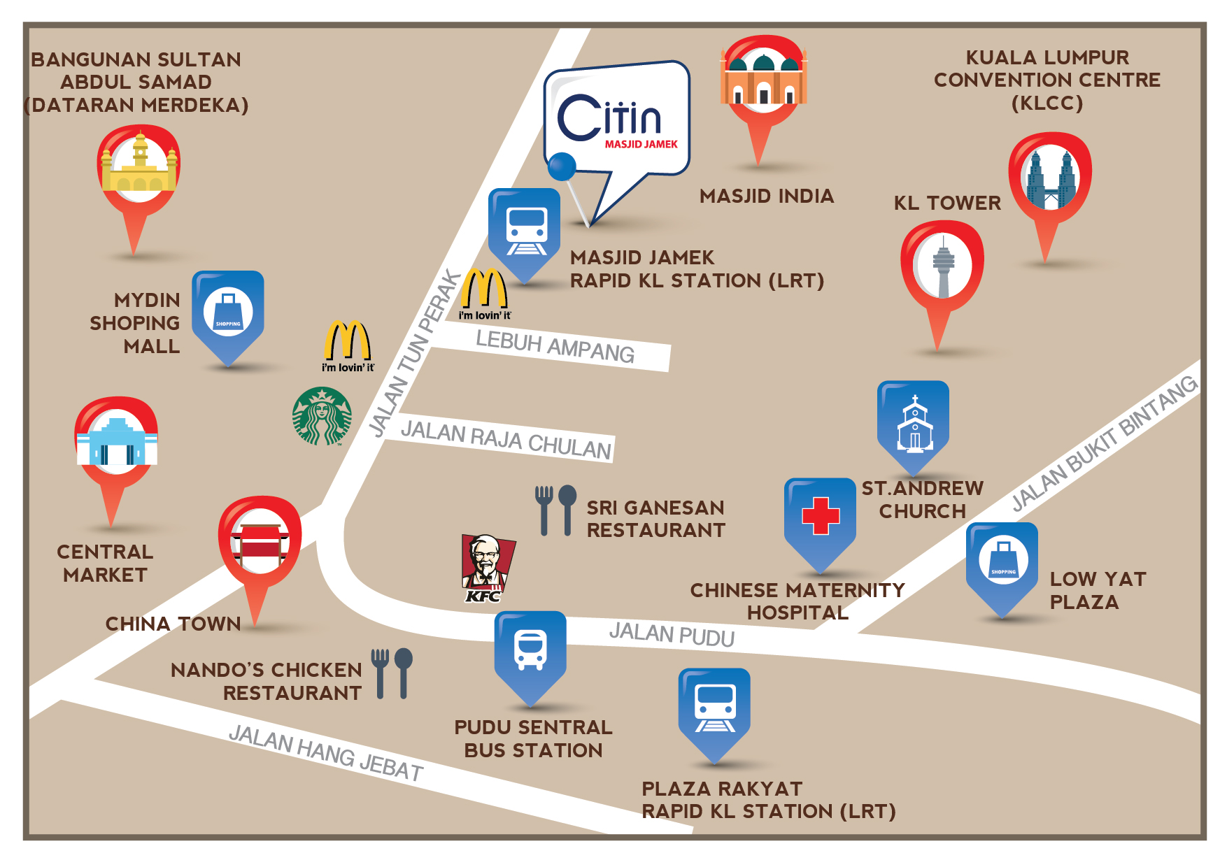 taxi map in english